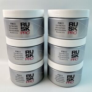 6 x RUSK PRO POLISH 03 GLOSS HAIR WAX 3.4 OZ - WEIGHTLESS SHINE CONTROL HOLD